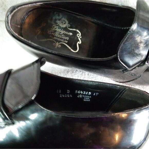 Florsheim black patent leather oxford dress shoes